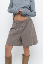 Load image into Gallery viewer, Modern x Brown, Blue Striped Lounge Shorts (S, M)
