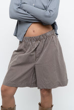 Load image into Gallery viewer, Modern x Brown, Blue Striped Lounge Shorts (S, M)