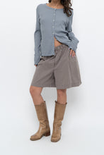 Load image into Gallery viewer, Modern x Brown, Blue Striped Lounge Shorts (S, M)