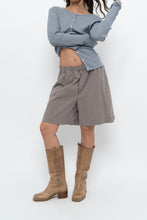 Load image into Gallery viewer, Modern x Brown, Blue Striped Lounge Shorts (S, M)