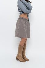 Load image into Gallery viewer, Modern x Brown, Blue Striped Lounge Shorts (S, M)