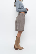 Load image into Gallery viewer, Modern x Brown, Blue Striped Lounge Shorts (S, M)