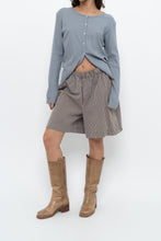 Load image into Gallery viewer, Modern x Brown, Blue Striped Lounge Shorts (S, M)