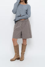 Load image into Gallery viewer, Modern x Brown, Blue Striped Lounge Shorts (S, M)