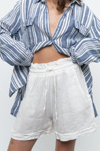 Load image into Gallery viewer, Vintage x Made in Italy x White Linen Short (XS-M)
