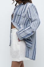 Load image into Gallery viewer, Vintage x JONES NY Blue, White Striped Linen Buttonup (S-XL)