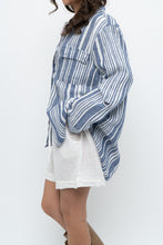 Load image into Gallery viewer, Vintage x JONES NY Blue, White Striped Linen Buttonup (S-XL)