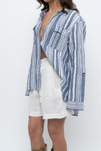 Load image into Gallery viewer, Vintage x JONES NY Blue, White Striped Linen Buttonup (S-XL)