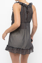 Load image into Gallery viewer, Vintage x LA VIE EN ROSE Grey Polkadot Sheer Mini Slip (S)