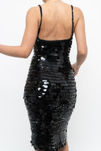 Load image into Gallery viewer, Vintage x Black Crochet Sequin Midi Dress (XS, S)