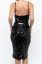 Load image into Gallery viewer, Vintage x Black Crochet Sequin Midi Dress (XS, S)
