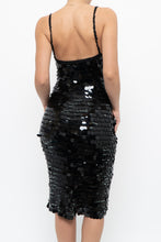 Load image into Gallery viewer, Vintage x Black Crochet Sequin Midi Dress (XS, S)
