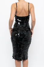 Load image into Gallery viewer, Vintage x Black Crochet Sequin Midi Dress (XS, S)