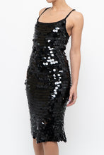 Load image into Gallery viewer, Vintage x Black Crochet Sequin Midi Dress (XS, S)