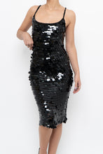 Load image into Gallery viewer, Vintage x Black Crochet Sequin Midi Dress (XS, S)