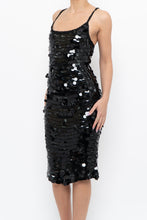 Load image into Gallery viewer, Vintage x Black Crochet Sequin Midi Dress (XS, S)