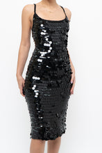 Load image into Gallery viewer, Vintage x Black Crochet Sequin Midi Dress (XS, S)