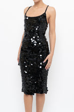 Load image into Gallery viewer, Vintage x Black Crochet Sequin Midi Dress (XS, S)