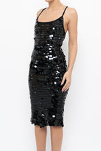 Load image into Gallery viewer, Vintage x Black Crochet Sequin Midi Dress (XS, S)