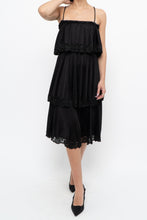 Load image into Gallery viewer, Vintage x Black Tiered Lace Midi Dress (XS-M)