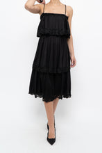 Load image into Gallery viewer, Vintage x Black Tiered Lace Midi Dress (XS-M)