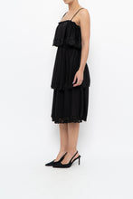 Load image into Gallery viewer, Vintage x Black Tiered Lace Midi Dress (XS-M)