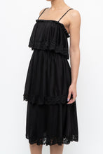 Load image into Gallery viewer, Vintage x Black Tiered Lace Midi Dress (XS-M)