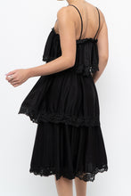 Load image into Gallery viewer, Vintage x Black Tiered Lace Midi Dress (XS-M)