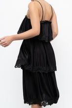 Load image into Gallery viewer, Vintage x Black Tiered Lace Midi Dress (XS-M)