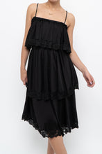 Load image into Gallery viewer, Vintage x Black Tiered Lace Midi Dress (XS-M)
