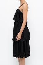 Load image into Gallery viewer, Vintage x Black Tiered Lace Midi Dress (XS-M)