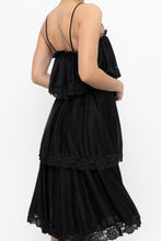 Load image into Gallery viewer, Vintage x Black Tiered Lace Midi Dress (XS-M)