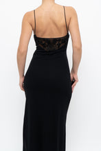 Load image into Gallery viewer, Vintage x Made in France x Black Mesh Embroidered Gown (XS)