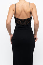 Load image into Gallery viewer, Vintage x Made in France x Black Mesh Embroidered Gown (XS)