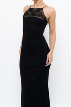 Load image into Gallery viewer, Vintage x Made in France x Black Mesh Embroidered Gown (XS)