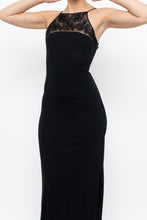 Load image into Gallery viewer, Vintage x Made in France x Black Mesh Embroidered Gown (XS)