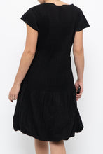 Load image into Gallery viewer, Vintage x Black Stretchy Textured Midi Dress (M, L)