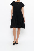 Load image into Gallery viewer, Vintage x Black Stretchy Textured Midi Dress (M, L)