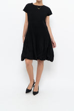 Load image into Gallery viewer, Vintage x Black Stretchy Textured Midi Dress (M, L)