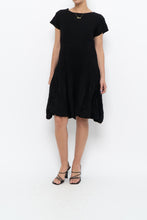 Load image into Gallery viewer, Vintage x Black Stretchy Textured Midi Dress (M, L)