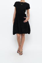 Load image into Gallery viewer, Vintage x Black Stretchy Textured Midi Dress (M, L)