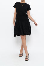 Load image into Gallery viewer, Vintage x Black Stretchy Textured Midi Dress (M, L)