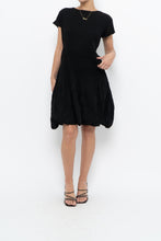 Load image into Gallery viewer, Vintage x Black Stretchy Textured Midi Dress (M, L)