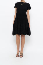 Load image into Gallery viewer, Vintage x Black Stretchy Textured Midi Dress (M, L)