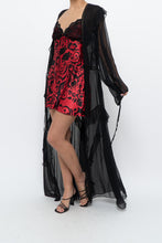 Load image into Gallery viewer, Vintage x VICTORIA'S SECRET Black Sheer Studded Robe (M, L)
