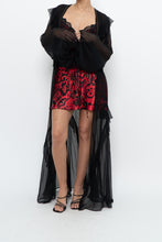 Load image into Gallery viewer, Vintage x VICTORIA'S SECRET Black Sheer Studded Robe (M, L)