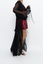 Load image into Gallery viewer, Vintage x VICTORIA'S SECRET Black Sheer Studded Robe (M, L)