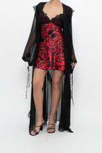 Load image into Gallery viewer, Vintage x VICTORIA'S SECRET Black Sheer Studded Robe (M, L)