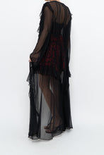 Load image into Gallery viewer, Vintage x VICTORIA'S SECRET Black Sheer Studded Robe (M, L)