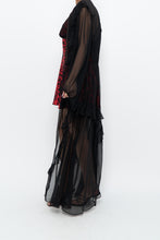 Load image into Gallery viewer, Vintage x VICTORIA'S SECRET Black Sheer Studded Robe (M, L)